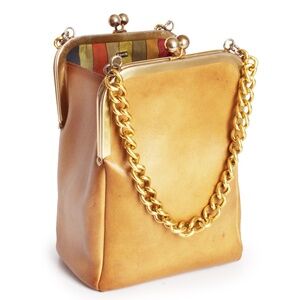 Bonnie Cashin for Coach Small Double Header Tote Bag Chain Strap Vintage 60s HTF